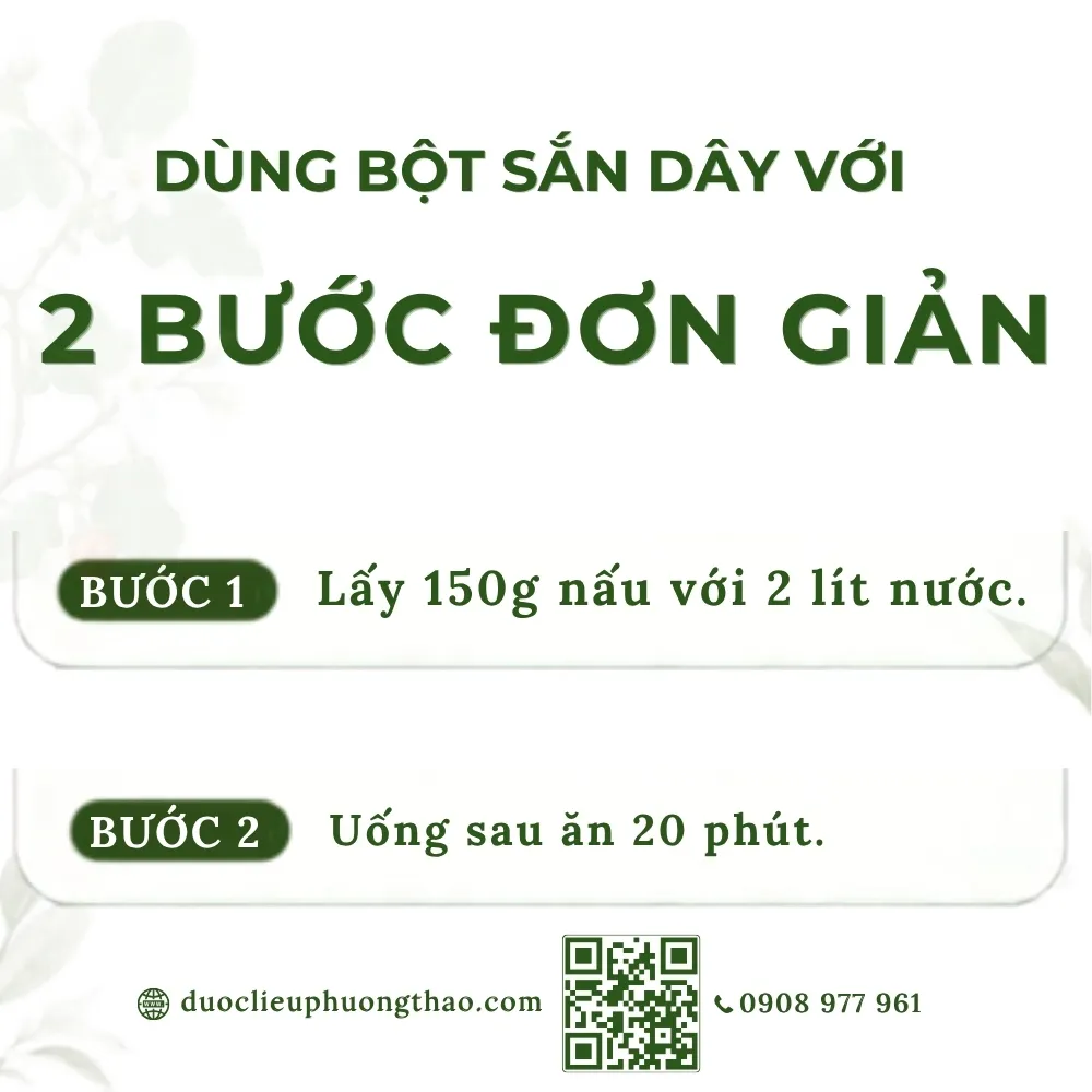 Bột sắn dây (Bột cát căn, bột bạch cát)