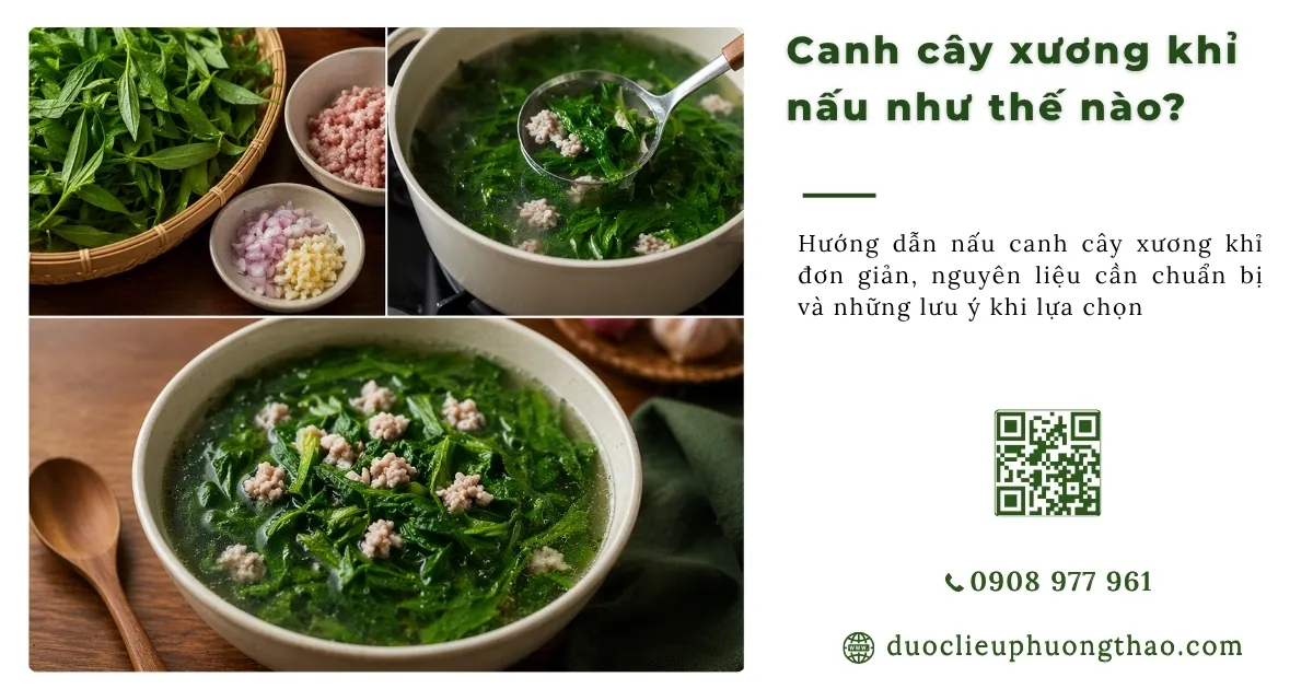 cách nấu canh cây xương khỉ