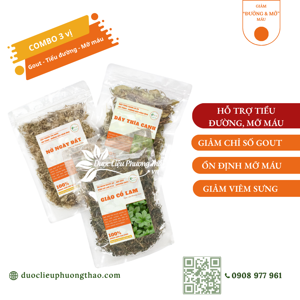 combo đường huyết, mỡ máu 20 ngày
