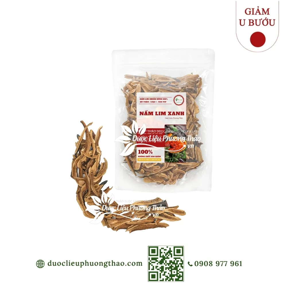 nấm lim xanh xắt lát
