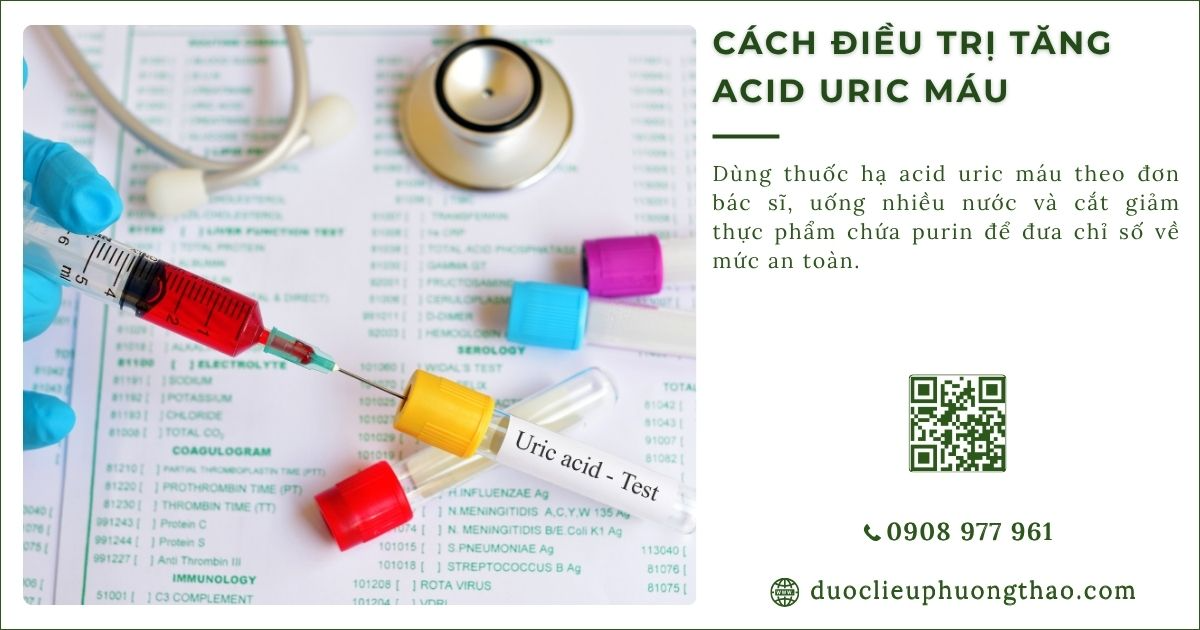 cách điều trị tăng axit uric máu
