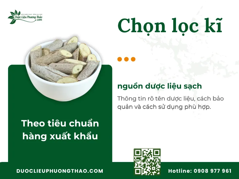 Tiêu chuẩn chất lượng và nguồn gốc dược liệu sạch