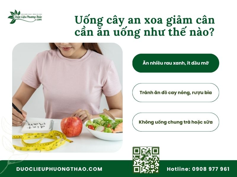 Cách uống cây an xoa giảm cân cần kết hợp ăn uống như thế nào?