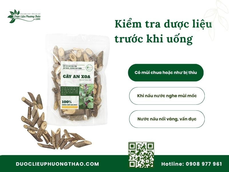Cách kiểm tra chất lượng dược liệu cây an xoa trước khi uống