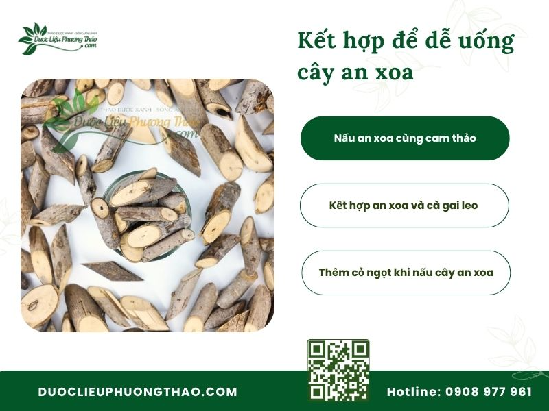 Cách kết hợp dược liệu khác để nấu cùng cây an xoa