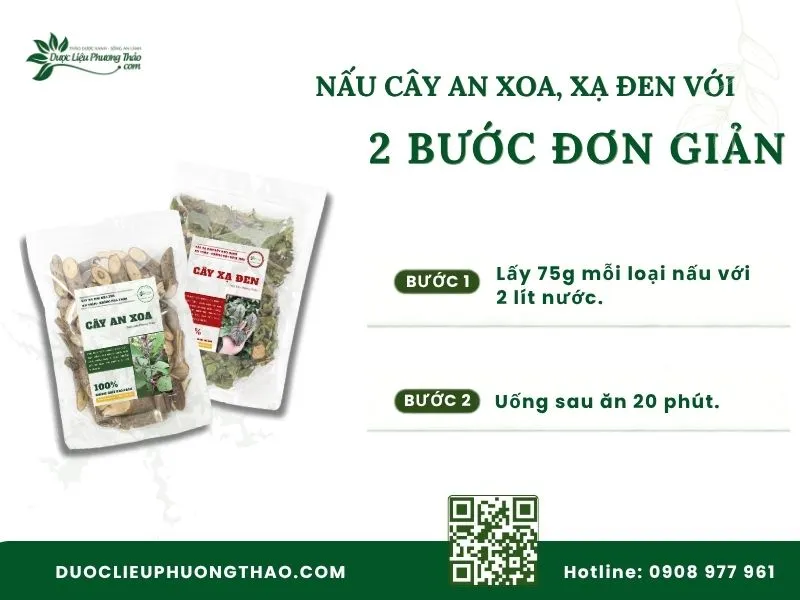 Hướng dẫn cách nấu nước cây an xoa và xạ đen