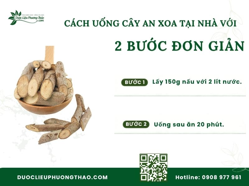 Cách uống an xoa đơn giản tại nhà với 2 bước