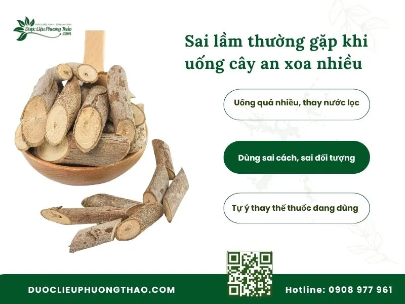 Những sai lầm thường gặp khi uống cây an xoa nhiều