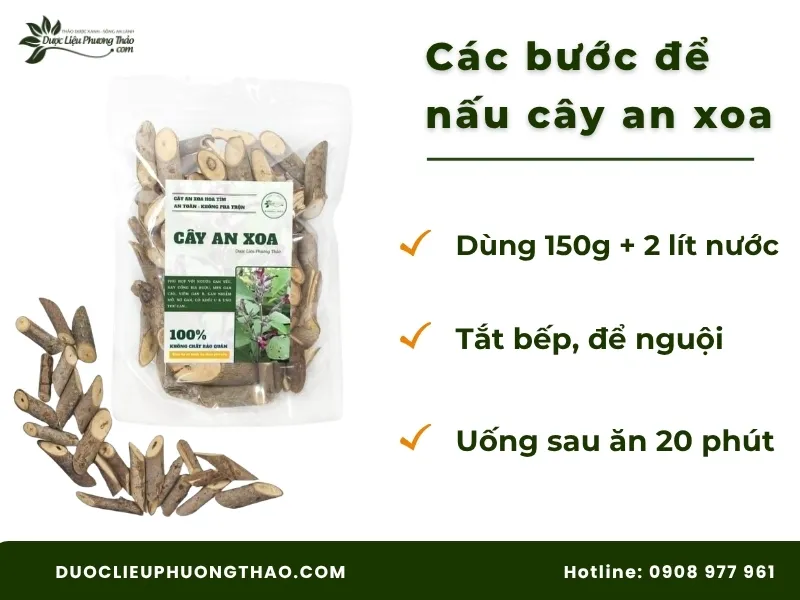 Các bước cách sử dụng cây an xoa khô
