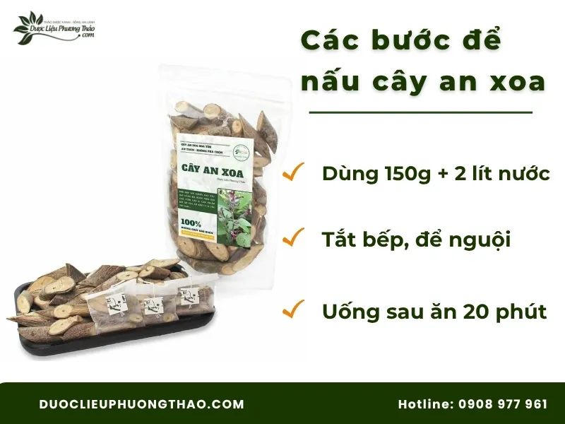 Các bước cách sử dụng cây an xoa