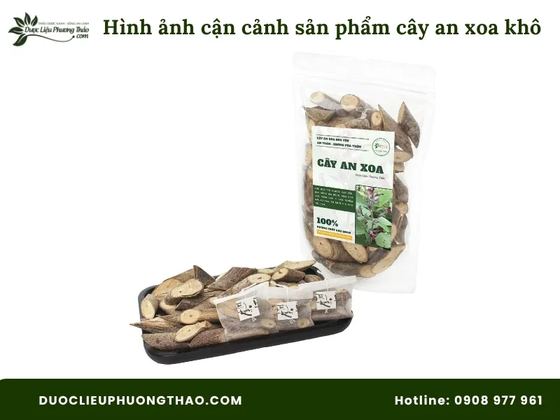 Hình ảnh cận cảnh sản phẩm cây an xoa khô